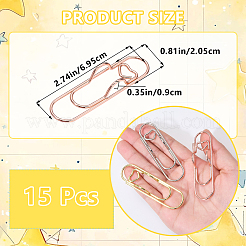 15 Stiftclip aus Karbonstahl für Notizbuch&nbsp;FIND-SZ0019-91RG