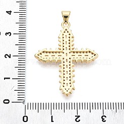 Латунные микропаве прозрачные подвески с фианитом&nbsp;KK-N268-93G