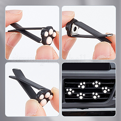 Клипсы на вентиляционные отверстия автомобиля из непрозрачной смолы с принтом кошачьих когтей&nbsp;AJEW-AB00031