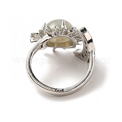 Открытые манжеты с натуральным лабрадором солнце и луна RJEW-K241-01P-03