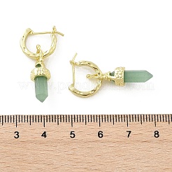 Серьги-кольца из смешанных натуральных камней&nbsp;EJEW-P306-01G