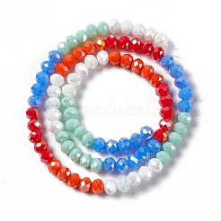 Imitación jade opaco hebras de cuentas de vidrio de color sólido&nbsp;GLAA-L044-A03