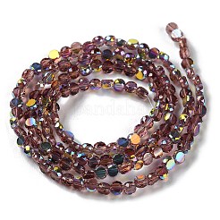 Прозрачные стеклянные бусины гальваническим пряди&nbsp;GLAA-Q099-A01-01