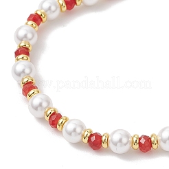 3 bracelet en perles de coquillage et jade malaisien naturel teinté pour femmes&nbsp;BJEW-JB12031