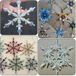 30 шт. рождественские снежинки из железной проволоки&nbsp;IFIN-SC0001-98A