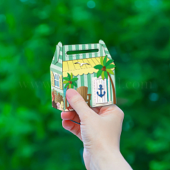 Stanzschablonen aus Kohlenstoffstahl mit Strandhausmotiv&nbsp;DIY-WH0309-3818