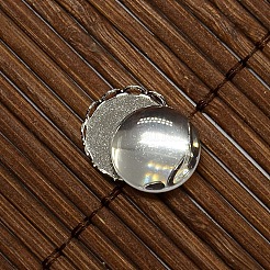 9.5~10 millimetro copertura in vetro trasparente cabochon cupola per piatto foto DIY che fanno ottone cabochon tondo&nbsp;DIY-X0103-P