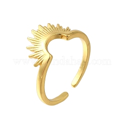 Кольца-манжеты из латуни с микропаве из кубического циркония для женщин&nbsp;RJEW-D079-02G-RS