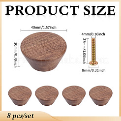 Круглая ручка для ящика из орехового дерева&nbsp;AJEW-WH0816-327