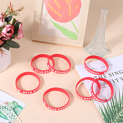 Браслет-браслет с силиконовым шнуром для студента и звезды&nbsp;LS-BJEW-WH0018-49A