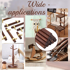 16 шт. палочки для поделок из орехового дерева&nbsp;WOOD-OC0004-27