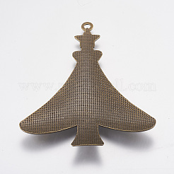 Рождество сеттинги горный хрусталь дерево сплава кулон&nbsp;LS-PALLOY-4130-AB-FF