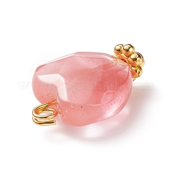 Breloques de cerise en verre de quartz&nbsp;PALLOY-JF01863-05