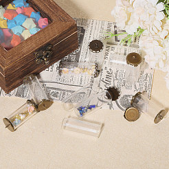 12 комплект 3 стилей стеклянных подвесок с латунными соединителями&nbsp;FIND-CA0009-38