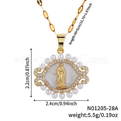 Простые стильные латунные прозрачные кубические цирконии с подвеской в виде сглаза Девы Марии для ежедневного ношения&nbsp;SJ0558-2