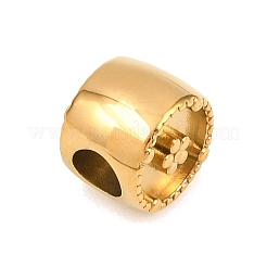 304 Edelstahl-Europäische Perlen&nbsp;STAS-F343-01A-G