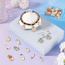 36 pièces 9 styles pendentifs en émail en alliage de placage de rack&nbsp;ENAM-TA0003-67