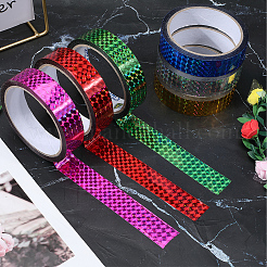 50 м лазерные блестящие бопп-пластмассовые декоративные клейкие ленты для альбома для вырезок&nbsp;AJEW-WH20002-57A-04