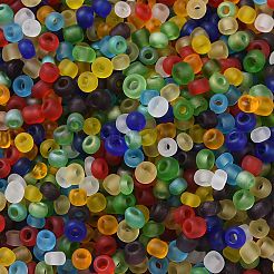 Perline di semi di vetro dai colori smerigliati&nbsp;SEED-A030-02D