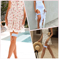 2 шт. 2 стиля полиэстеровое подвязочное кольцо для ног&nbsp;AJEW-CY0001-91