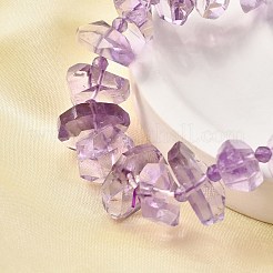 Природные чипы аметист растянуть браслеты&nbsp;BJEW-Z100-01