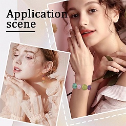 80 шт. 4 вида прозрачных стеклянных бусин для выпечки&nbsp;DGLA-YW0001-66