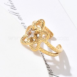 Manschettenringe aus Edelstahl 304 mit Zirkonia-Pavé&nbsp;SA-CBAFEB5-06A-G