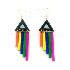 Серьги-подвески из сплава дерева в богемном стиле&nbsp;FS-WGB571B-01