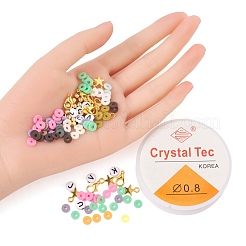 Kits para hacer pulseras con cuentas heishi de arcilla polimérica diy&nbsp;DIY-FS0002-30
