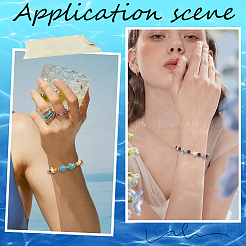 DIY-Sets zur Herstellung von Stretch-Armbändern mit synthetischen Türkis-&nbsp;DIY-SC0028-47
