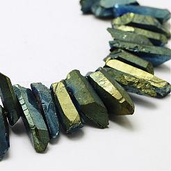 Гальванические природный кристалл кварца бусы пряди&nbsp;G-A142-03N