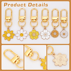 24 шт. 6 стильных эмалевых подвесных украшений из сплава&nbsp;HJEW-WR00024