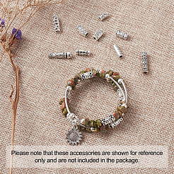 Сплавочные овальные бусины тибетского стиля &nbsp;TIBEB-TA0001-18AS