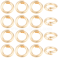 20 шт. латунные открытые кольца для прыжков&nbsp;KK-BBC0023-10C