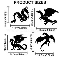 1 set di stencil per pittura e disegno a tema autunnale con animali domestici&nbsp;DIY-MA0003-03B