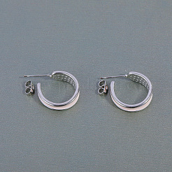 C-образные латунные серьги-гвоздики&nbsp;WV3521