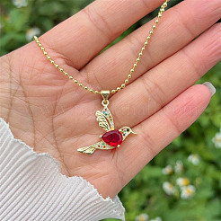 Комплект украшений из латунного микропаве с разноцветными кубическими цирконами&nbsp;FS-WG72273-01