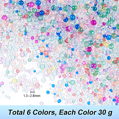 180 г двухцветных прозрачных стеклянных бусин&nbsp;GLAA-PH0003-06