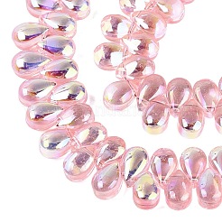 Chapelets de perles en verre transparent électrolytique&nbsp;EGLA-N057-01A-07