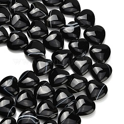 Натуральный черный агат бисер нитей&nbsp;G-B178-L01-01