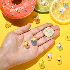 35шт 7 цвета прозрачные подвески из смолы&nbsp;RESI-CJ0003-14