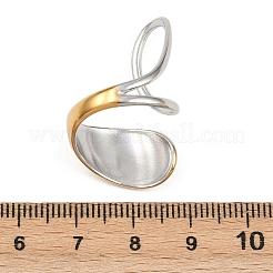 Anelli polsini regolabili in acciaio inossidabile 304 per donna&nbsp;RJEW-B135-01GP-04