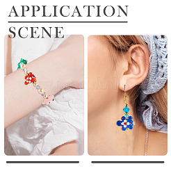 6 шт. 6-х цветные бусин-лэмпворк ручной работы с выпуклыми бусинами&nbsp;LAMP-TA0001-45