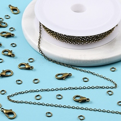 Kit de fabrication de bijoux de chaîne de câble en laiton diy 3m&nbsp;DIY-YW0005-75AB