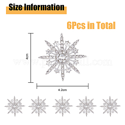 6 шт. броши из сплава со стразами&nbsp;JEWB-FH0001-45P