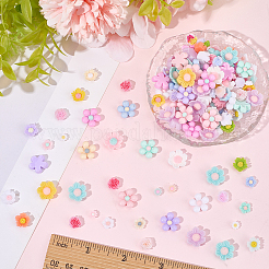 300шт 6 стиля непрозрачные кабошоны из смолы&nbsp;CRES-SC0003-19