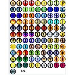 Cabochon in vetro trasparente stampato&nbsp;GL-CBAA22A-01