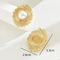 Стильные серьги-гвоздики в форме спирали из нержавеющей стали 201&nbsp;NA7671