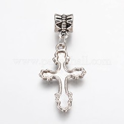 Ciondoli pendenti europei in lega di stile tibetano&nbsp;PALLOY-WH0034-02AS