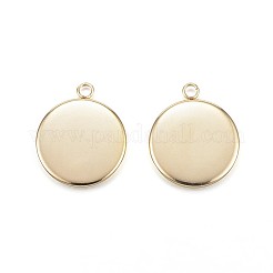 Pendentifs cabochons en acier inoxydable 304 avec placage ionique (IP)&nbsp;STAS-G127-13-14mm-G